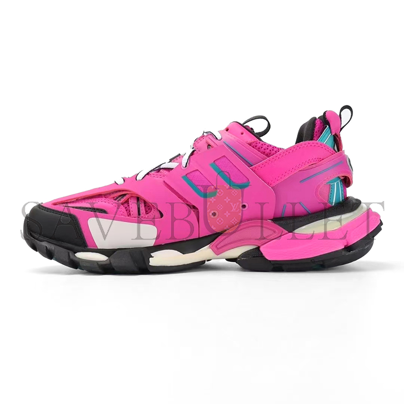 Ba*len*cia*ga mesh fabric womens track sneakers pink black 542436w2la12048