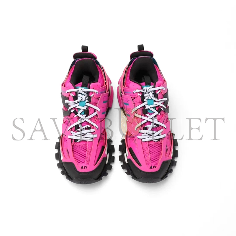 Ba*len*cia*ga mesh fabric womens track sneakers pink black 542436w2la12048
