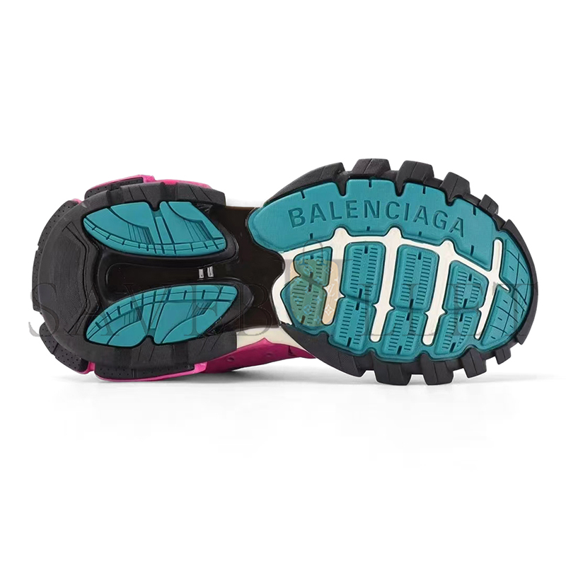 Ba*len*cia*ga mesh fabric womens track sneakers pink black 542436w2la12048