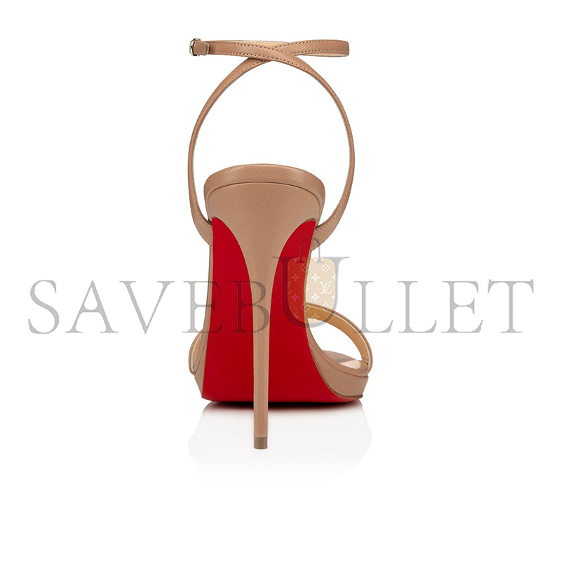 Ch**an louboutin loubi queen 120 mm sandals-nappa leather-blush-women 1191582pk1a