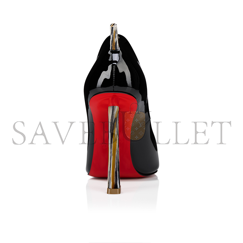 Ch**an louboutin kate clawmax 100 mm pumps-patent leather-black-women 1250990t339
