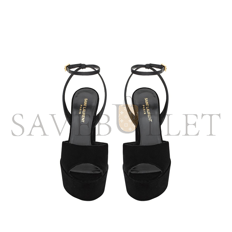 Y*L jodie platform sandals in velvet 716402gvoab1000