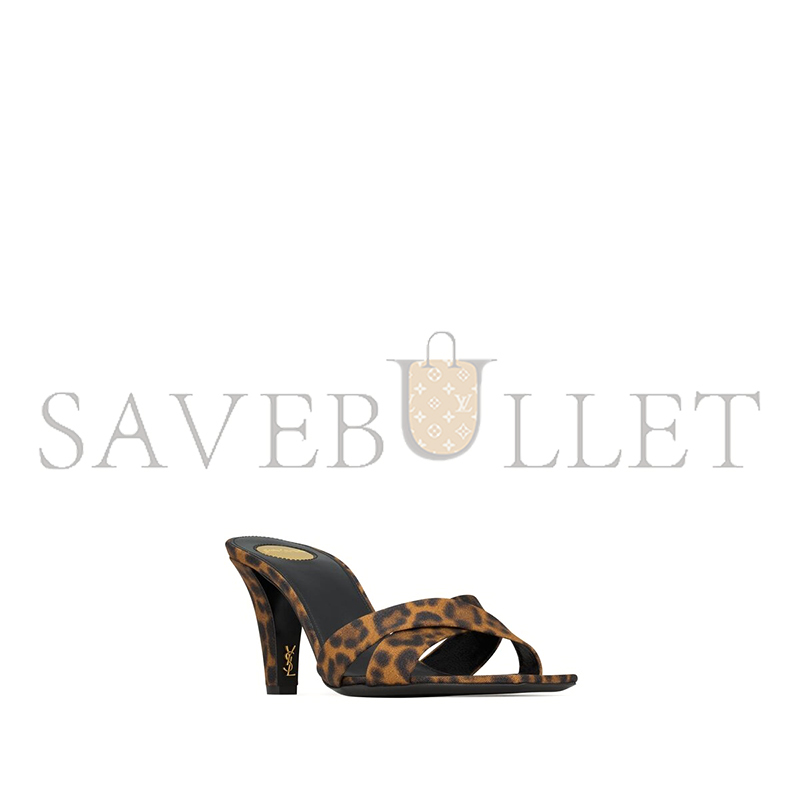 Y*L jill mules in leopard grosgrain 825270aaesw2094