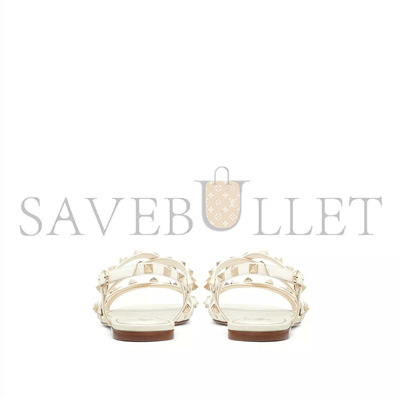 VALENTINO CALFSKIN ROCKSTUD SANDAL WITH STRAPS 5W2S0HR8VOD_I16