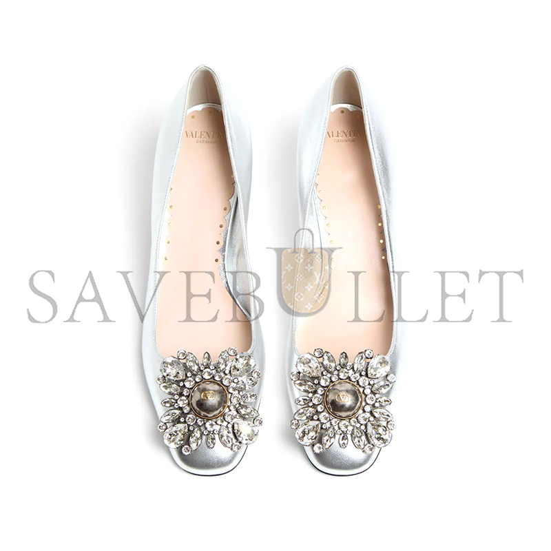VALENTINO PRESHOES PUMPS IN LAMINATED NAPPA WITH 45MM CRYSTALS 6W2S0LM3QCB_BTP