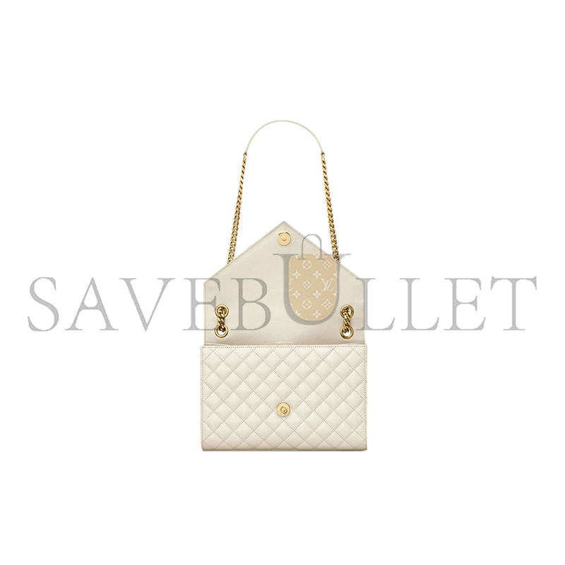 Y*L envelope medium in quilted grain de poudre embossed leather 600185bow919207 (24*17.5*6cm)