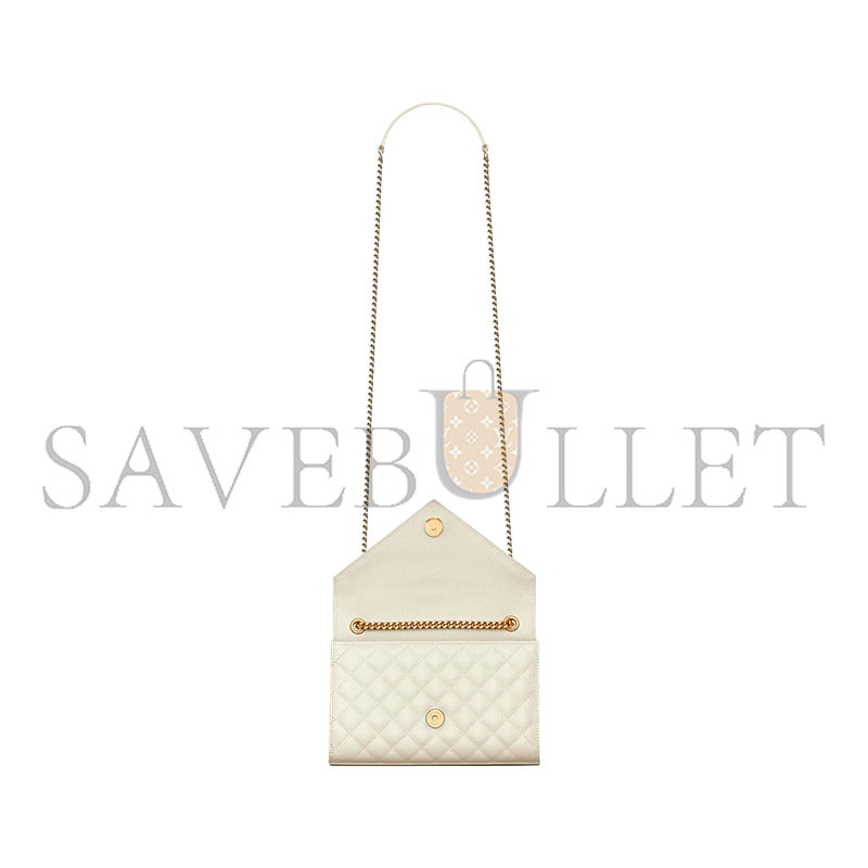 Y*L envelope small in quilted grain de poudre embossed leather 600195bow919207 (21*13*6cm)