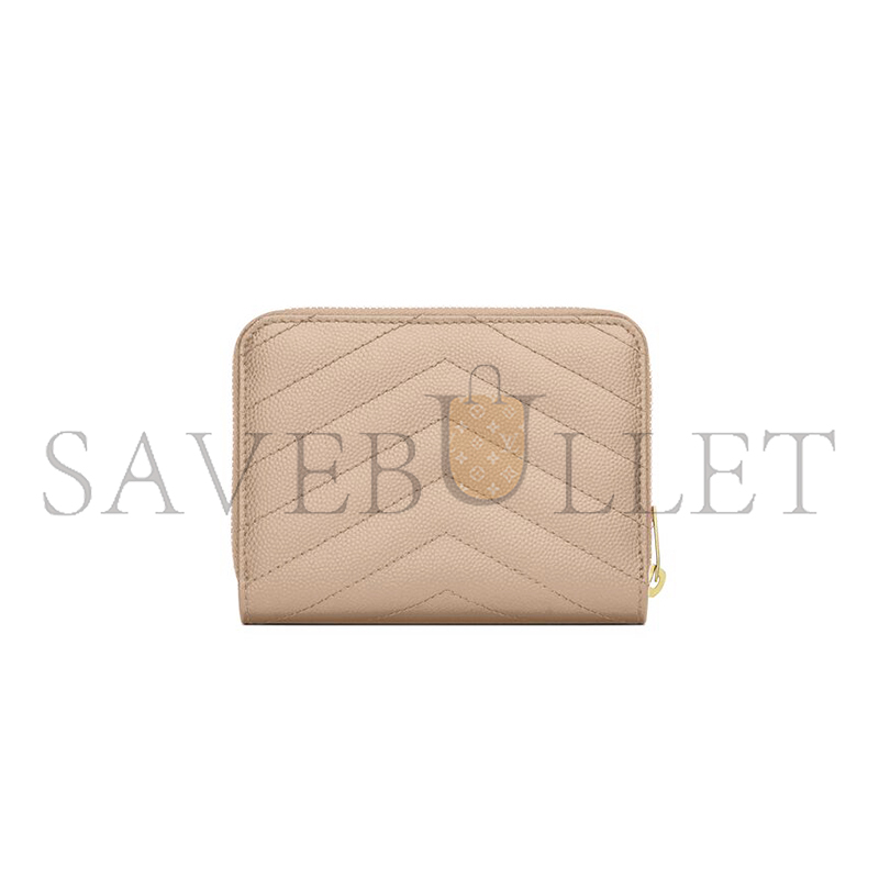 Y*L cassandre matelassÉ compact zip around wallet in grain de poudre leather 668288bow012721 (12*10*3cm)