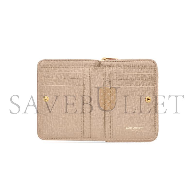 Y*L cassandre matelassÉ compact zip around wallet in grain de poudre leather 668288bow012721 (12*10*3cm)