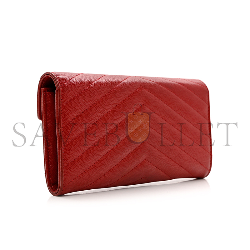 Y*L cassandre matelassÉ large flap wallet in grain de poudre leather 372264bow016805 (19*11*3cm)