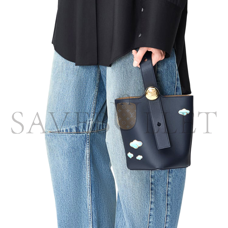 L0ew* mini pebble bucket in nappa calfskin aanbbbmx18 (16*16*19.5cm)