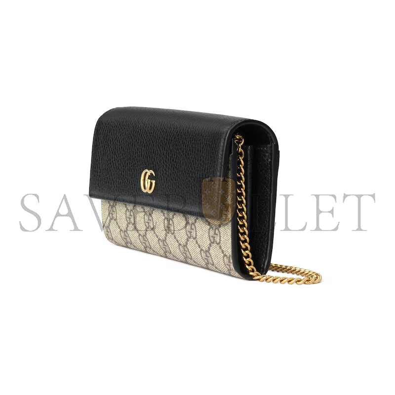 G*u*i gg marmont bi-color wallet on chain ‎546585 (19*10cm)