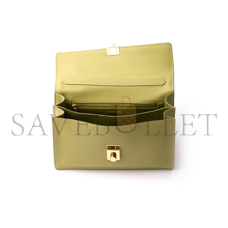 Pra*a soft sound medium leather shoulder bag 1bn023 (28*16*10cm)