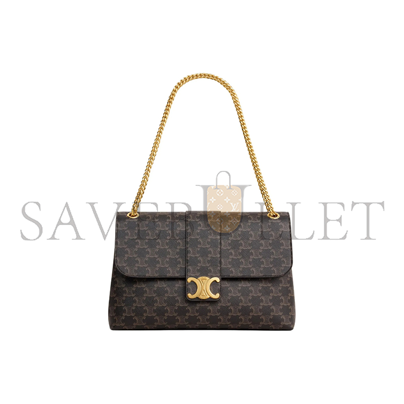 Ce**e small teen Ce**e victoire bag in logo printed cowhide leather 116592frh.04lu (23.5*14*8cm)