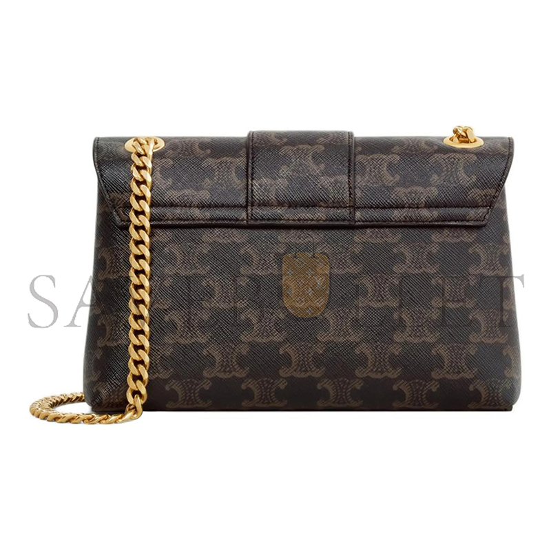 Ce**e small teen Ce**e victoire bag in logo printed cowhide leather 116592frh.04lu (23.5*14*8cm)