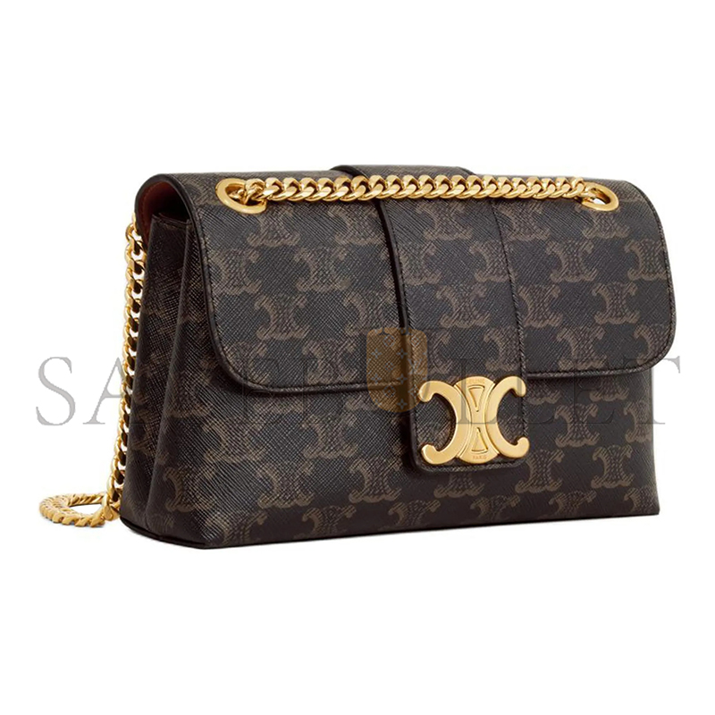 Ce**e small teen Ce**e victoire bag in logo printed cowhide leather 116592frh.04lu (23.5*14*8cm)