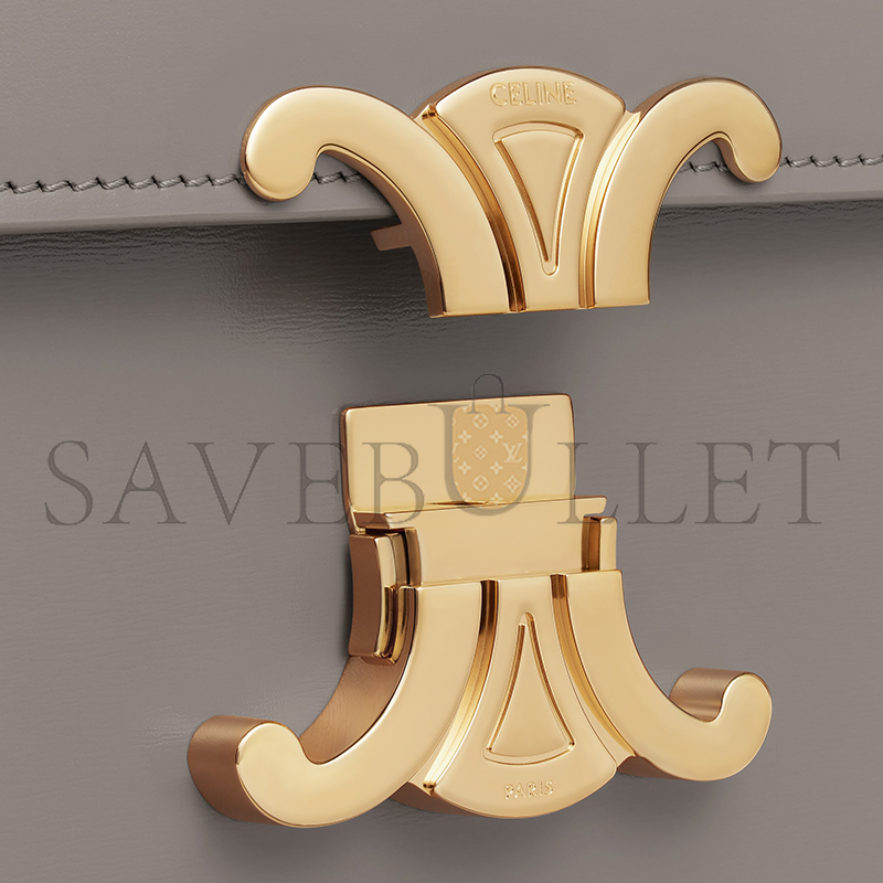 CELIN MEDIUM TEEN TRIOMPHE BAG IN SHINY CALFSKIN 187363BF4.10BL (22.5*16.5*7.5cm)