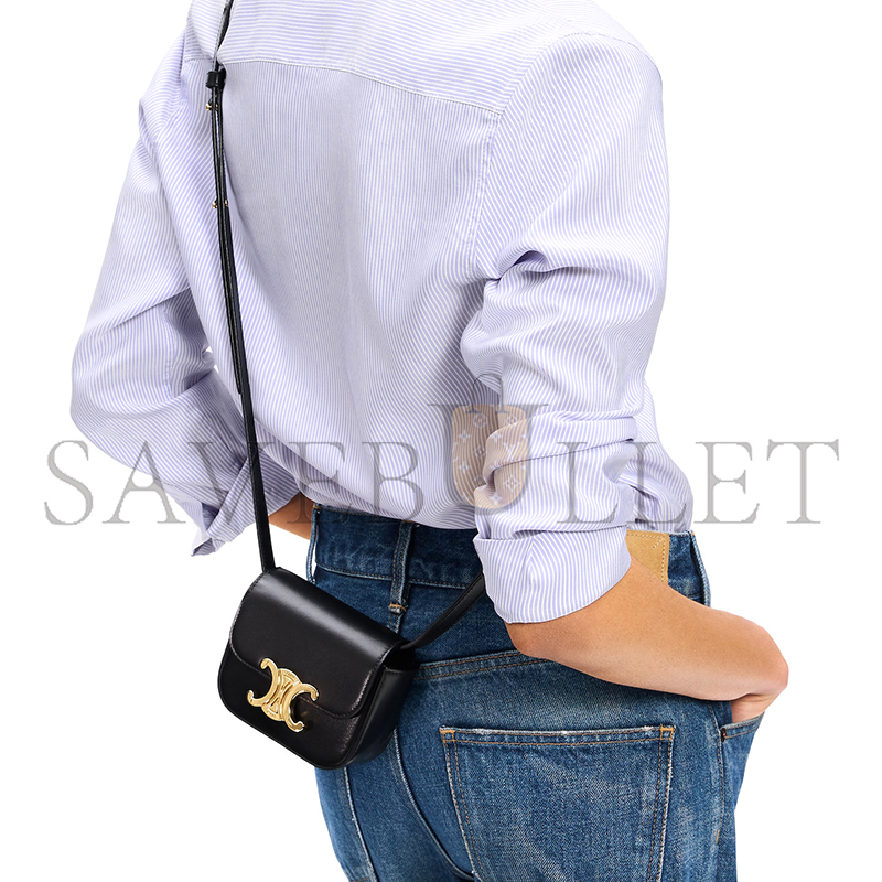 Ce**e mini claude in shiny calfskin 10i513dpv.38no (11*8*4cm)