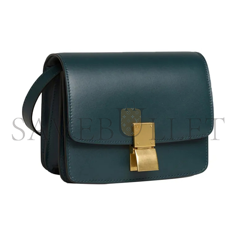 CELIN SMALL SHOULDER BAG IN CLASSIC POLISHING CALFSKIN 189183DLS.31AN (16*13*7cm)