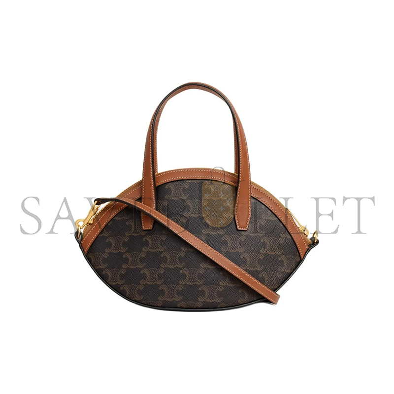 Ce**e shoulder bag triomphe in triomphe canvas and lambskin 122262bzj.04lu (24*21*5cm)