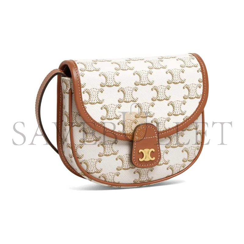 Ce**e mini besace in triomphe canvas and calfskin 196702bzj.01bc (15*11*4cm)