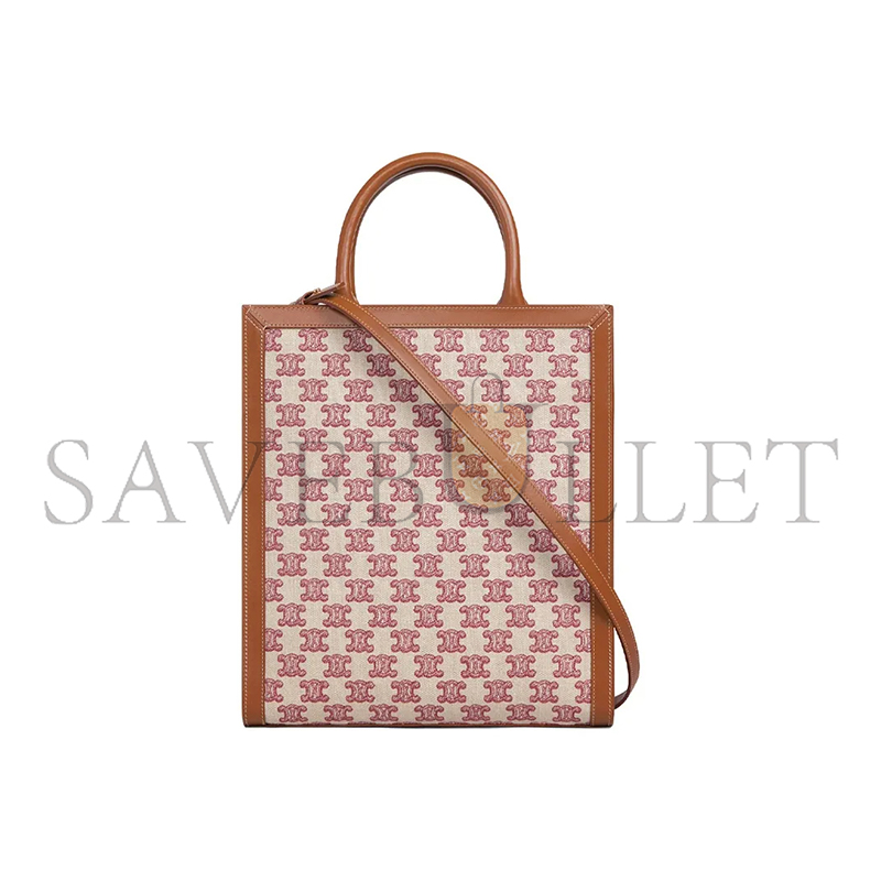 Ce**e mini vertical cabas in triomphe canvas with Ce**e print 194352cs8.25vp (33*28.5*8cm)