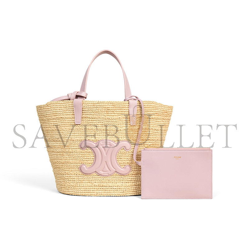 ce**e teen S*pple ce**e classic panier in raffia and calfskin 115802ff7.25bd (22*21.5*13cm)