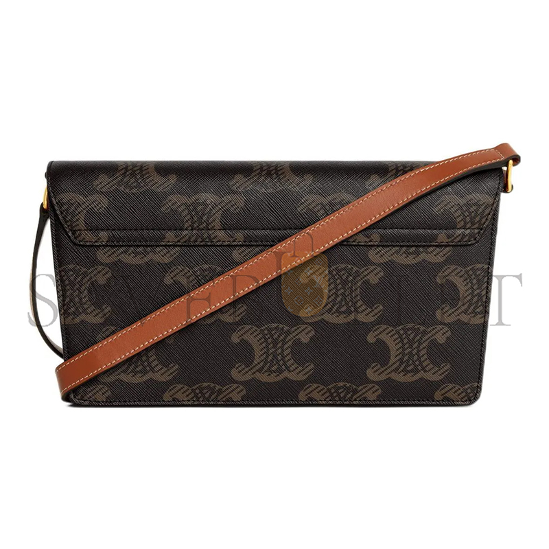 Ce**e shoulder bag in trapeze triomphe metal snap calfskin 199282epp.04lu (26.2*14.5*2cm)