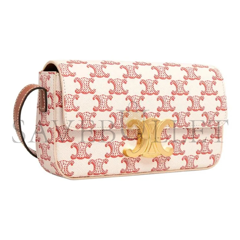 Ce**e shoulder bag claude in triomphe canvas and calfskin 194142cuz.27ed (20*10*4cm)