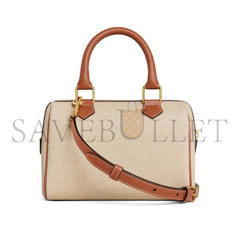 Ce**e small boston cuir triomphe in textile and calfskin 113773du3.05lu (20*14*10cm)