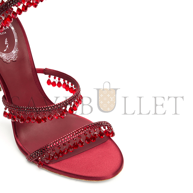 RENE CAOVILLA CHANDELIER BURGUNDY SANDAL 105 C10182