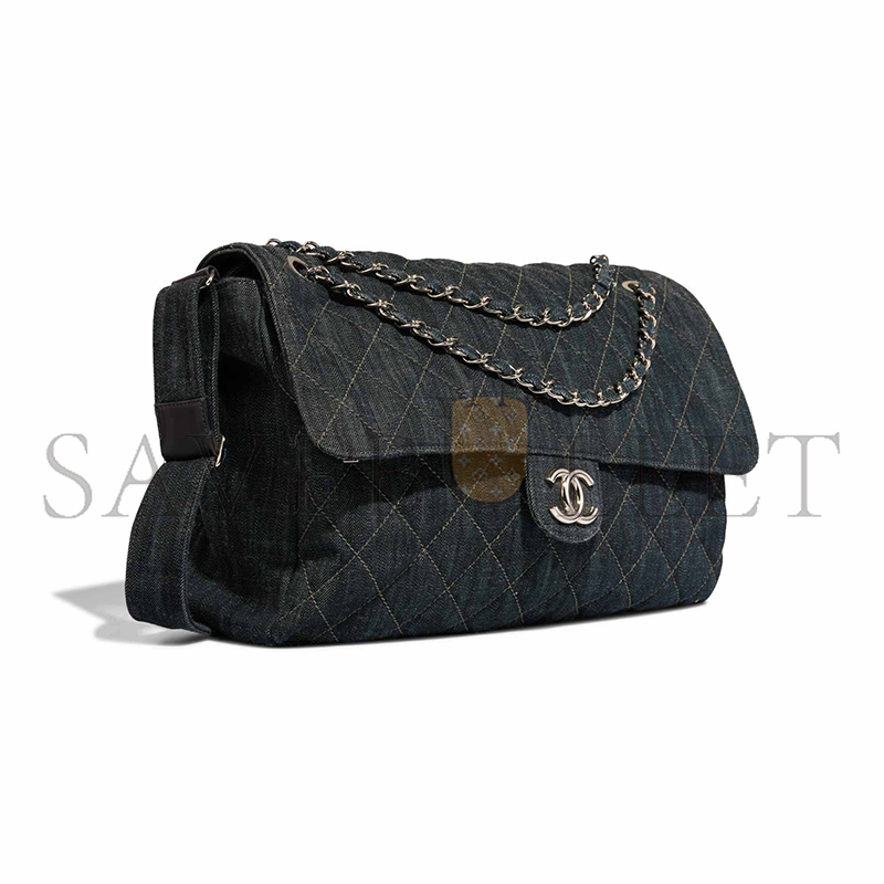 Ch*el timeless maxi denim dark blue 515356 (40*30*11cm)