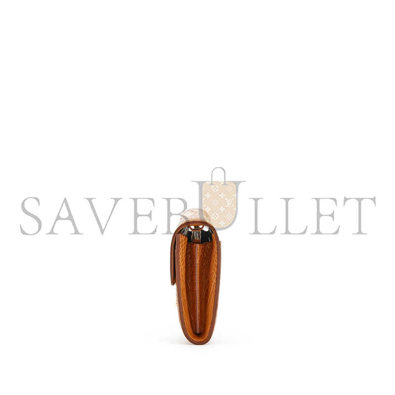 H**mes master gold matte alligator constance-to-go gold hardware 436572 (20.5*13*3cm)