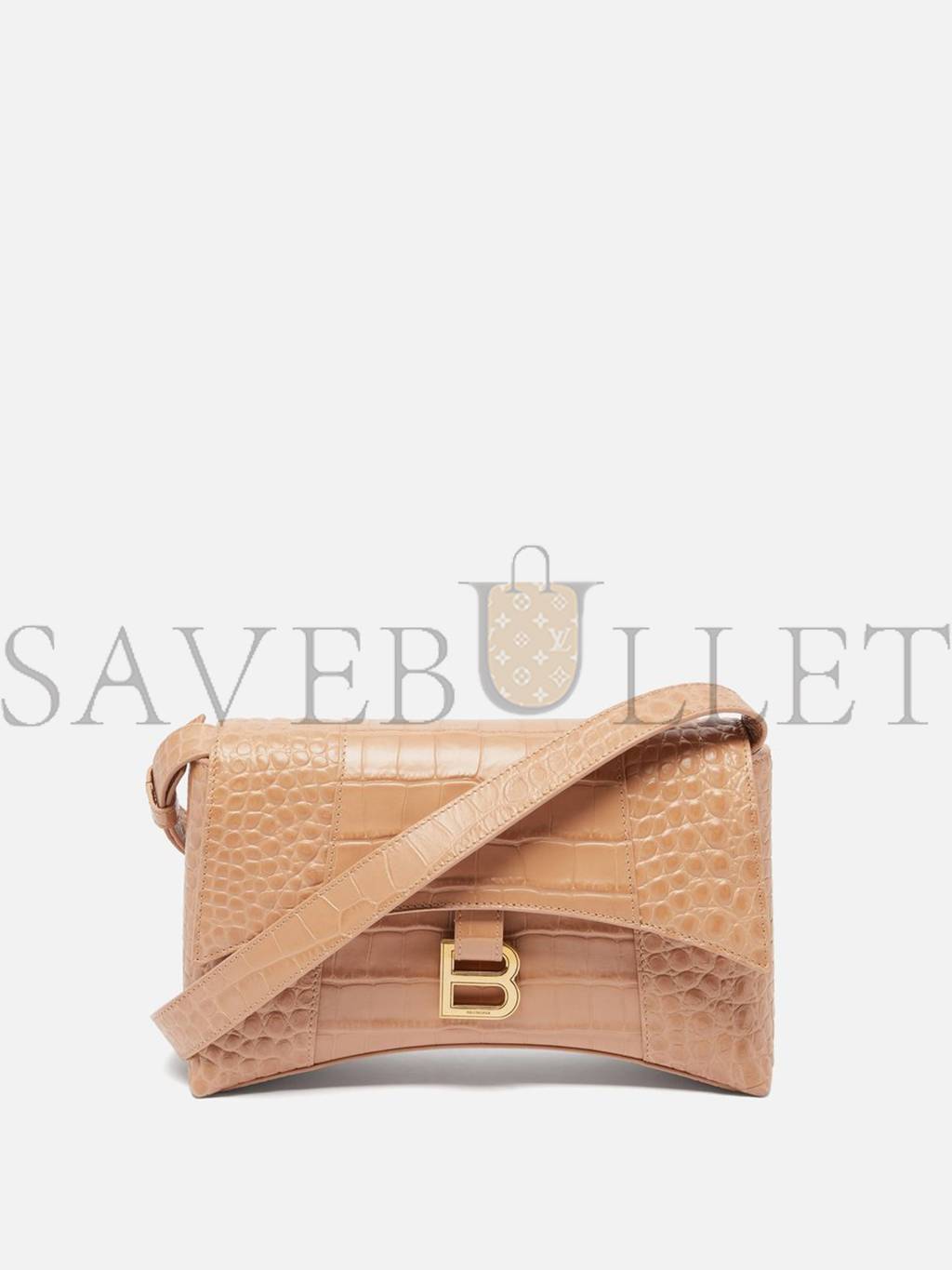 Ba*len*cia*ga neutral downtown xs crocodile-effect leather bag matchesfashion us (25.9*16.5*7.1cm)