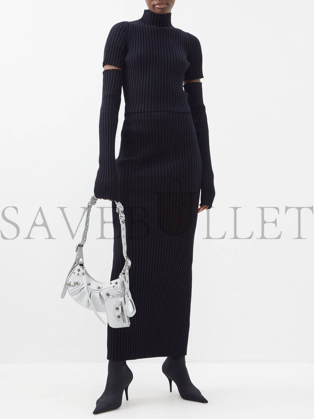 Ba*len*cia*ga silver le cagole xs metallic-canvas shoulder bag matchesfashion us (25.4*12.7*7.3cm)