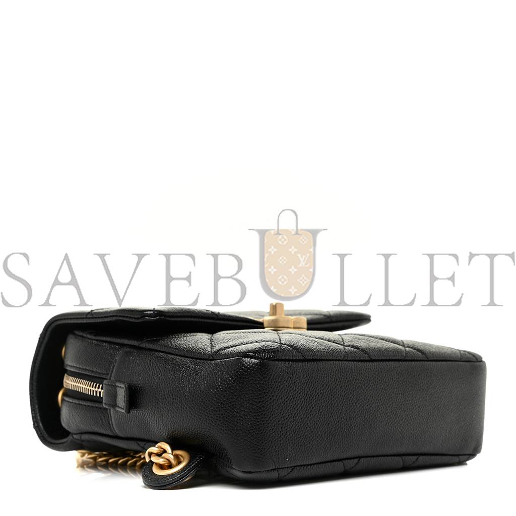 Ch*el caviar quilted multi chain backpack black (18*18*6cm)