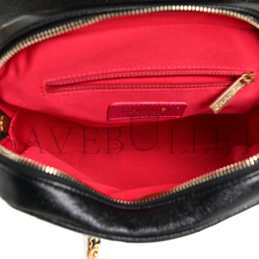 Ch*el caviar quilted multi chain backpack black (18*18*6cm)