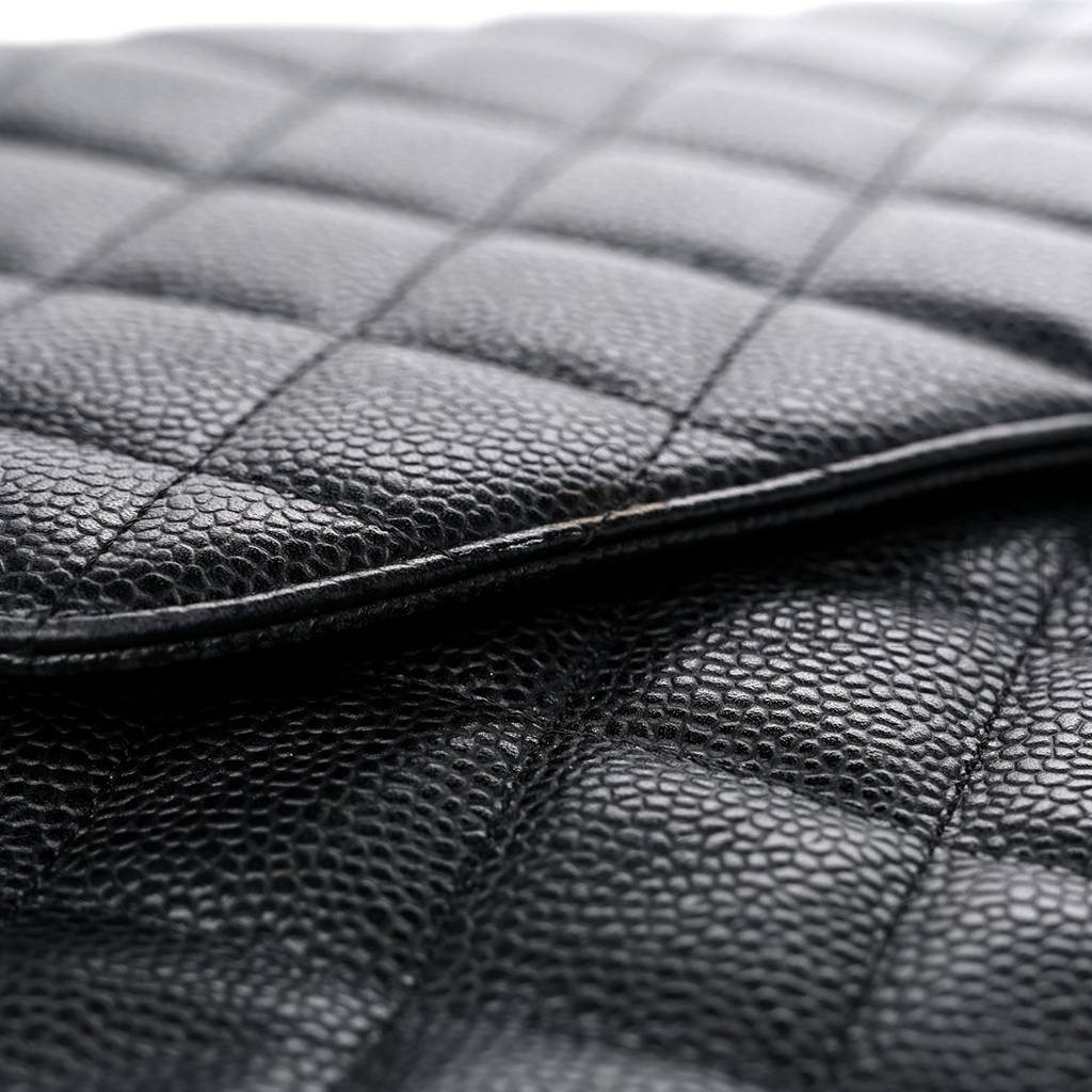 Ch*el caviar quilted jumbo single flap black silver hardware (30*20*8cm)