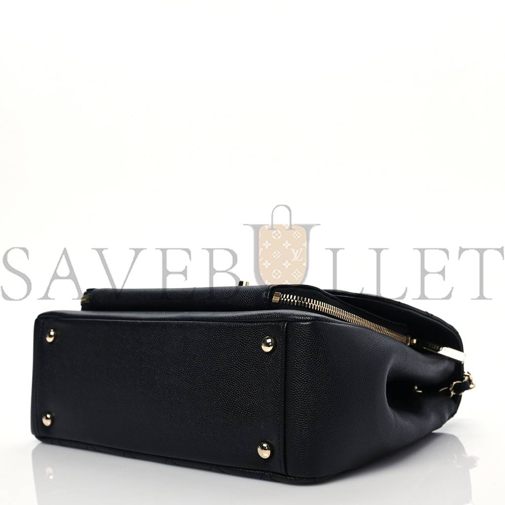 Ch*el caviar quilted large business affinity flap black rose gold hardware (27*19*9cm)