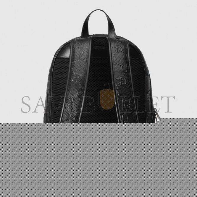 G*u*i gg embossed backpack ‎658579  (37*27*13cm)