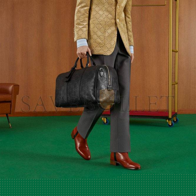 G*u*i gg embossed duffle bag 625768 (44.5*28*24.5cm)