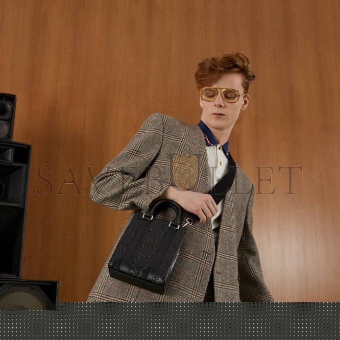 G*u*i gg embossed mini tote bag 696010  (20*16*7cm)