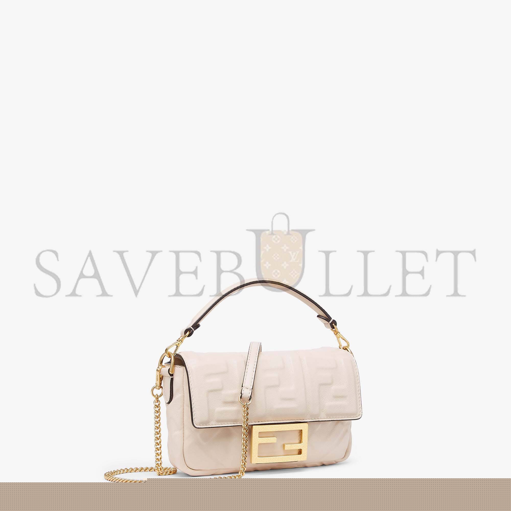 F**di baguette mini - pink leather bag 8bs017a72vf191j (19*11.5*4cm)