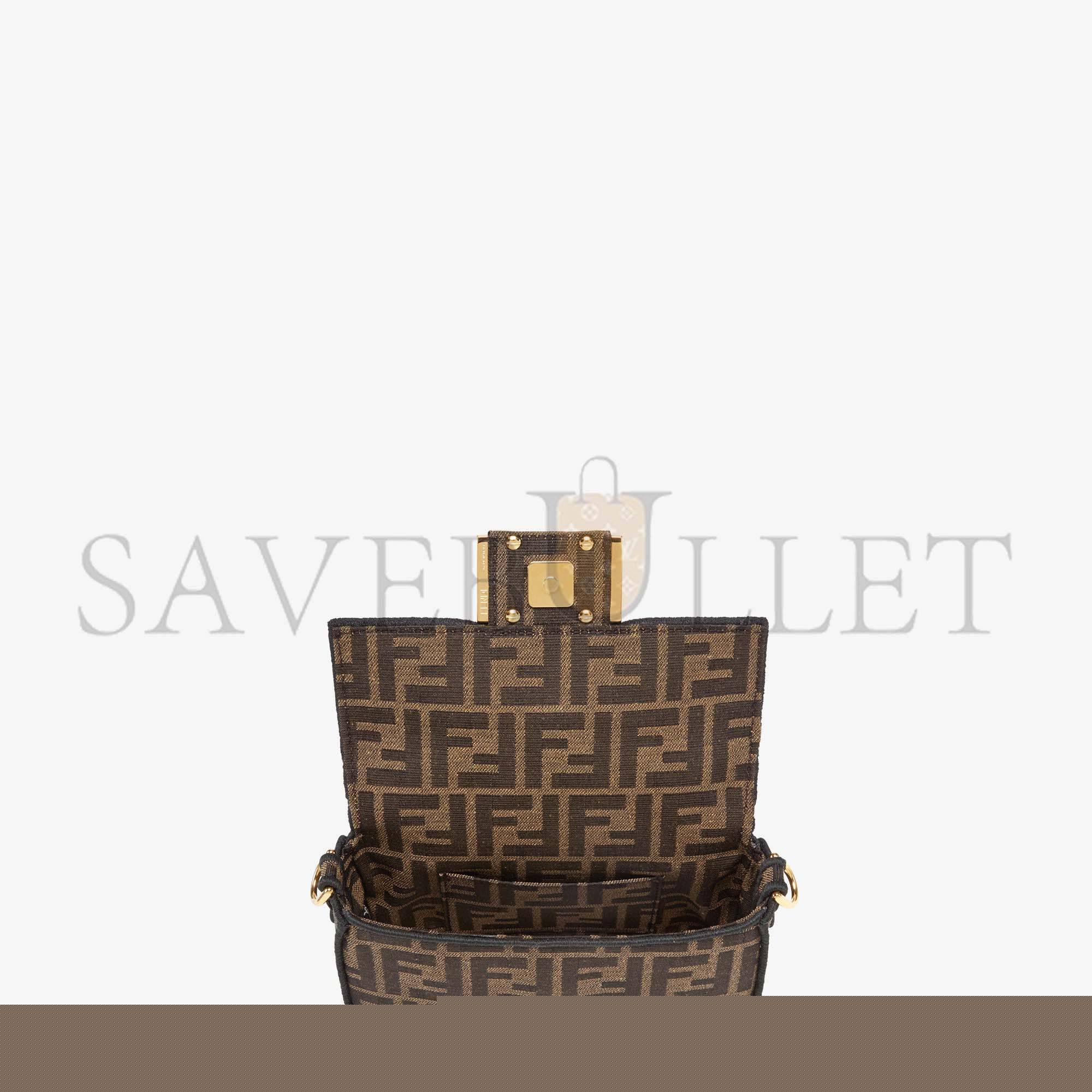 F**di baguette mini - jacquard ff fabric bag 8bs017a6v5f17u4 (19*11.5*4cm)