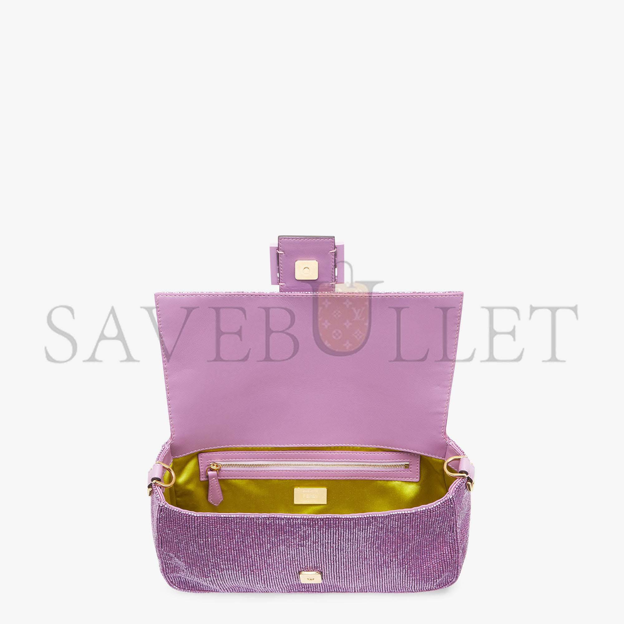 F**di baguette - re-edition bag in lilac beads 8br600am2lf1jco (27*15*6cm)