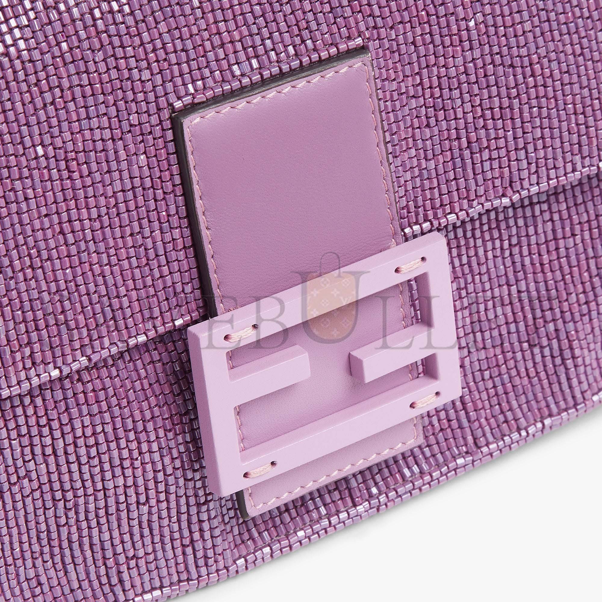 F**di baguette - re-edition bag in lilac beads 8br600am2lf1jco (27*15*6cm)