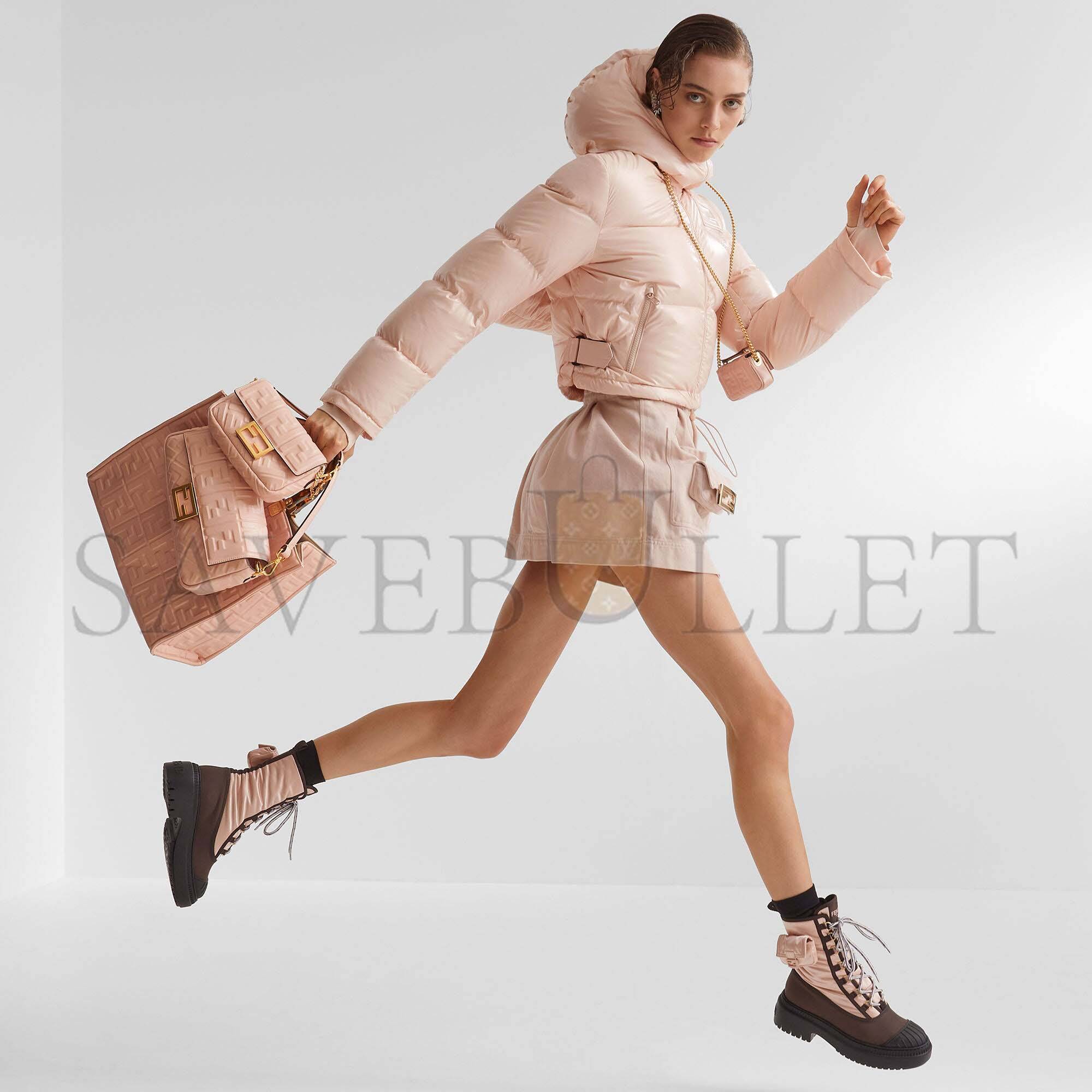 F**di baguette - pink nappa leather bag 8br600a72vf1jcj (27*15*6cm)