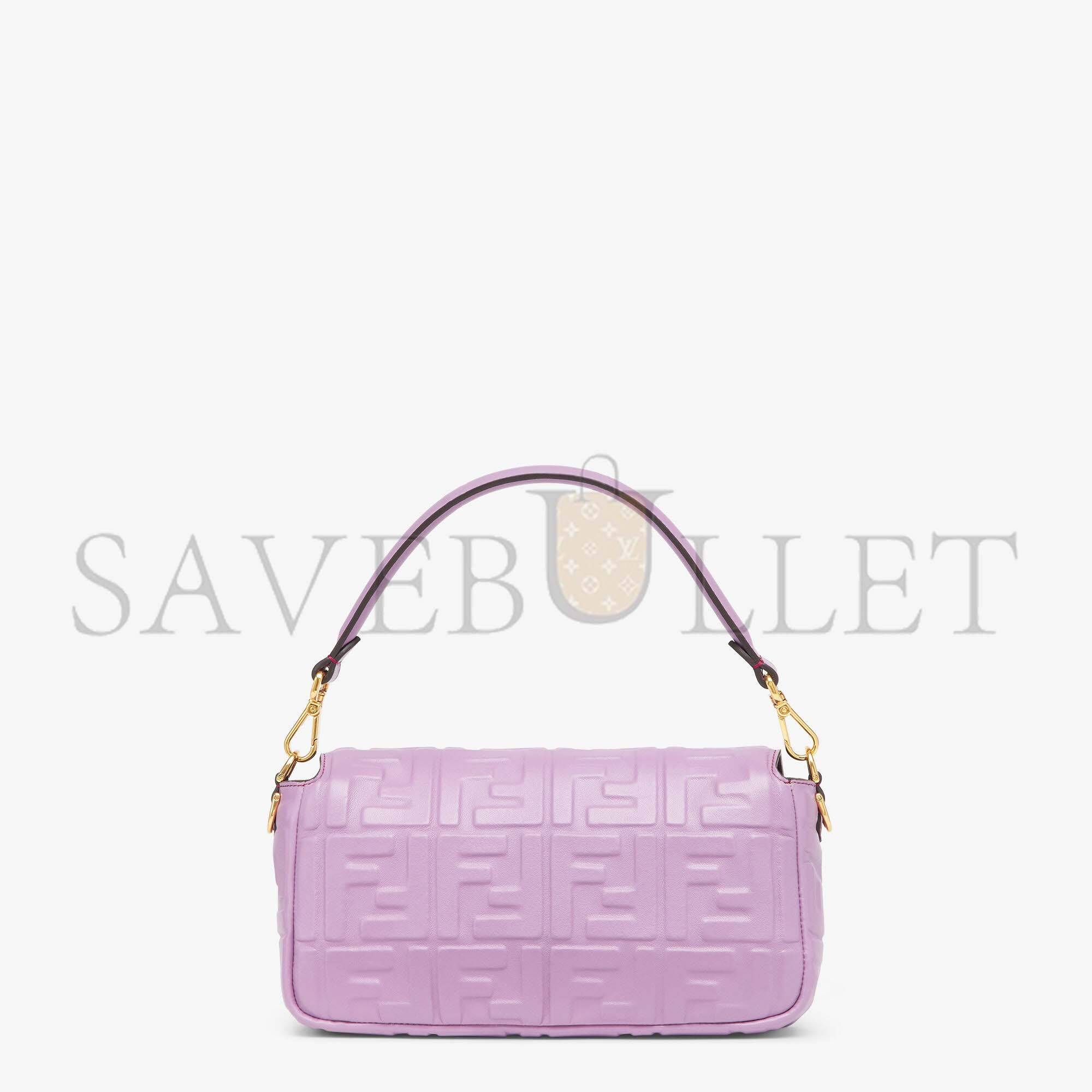 F**di baguette - lilac nappa leather bag 8br600a72vf1jcl (27*15*6cm)