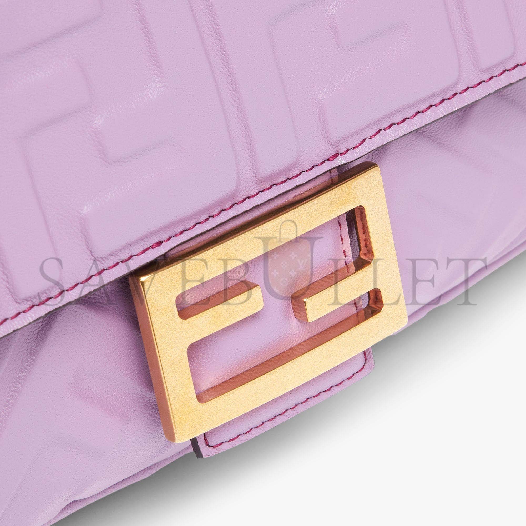 F**di baguette - lilac nappa leather bag 8br600a72vf1jcl (27*15*6cm)