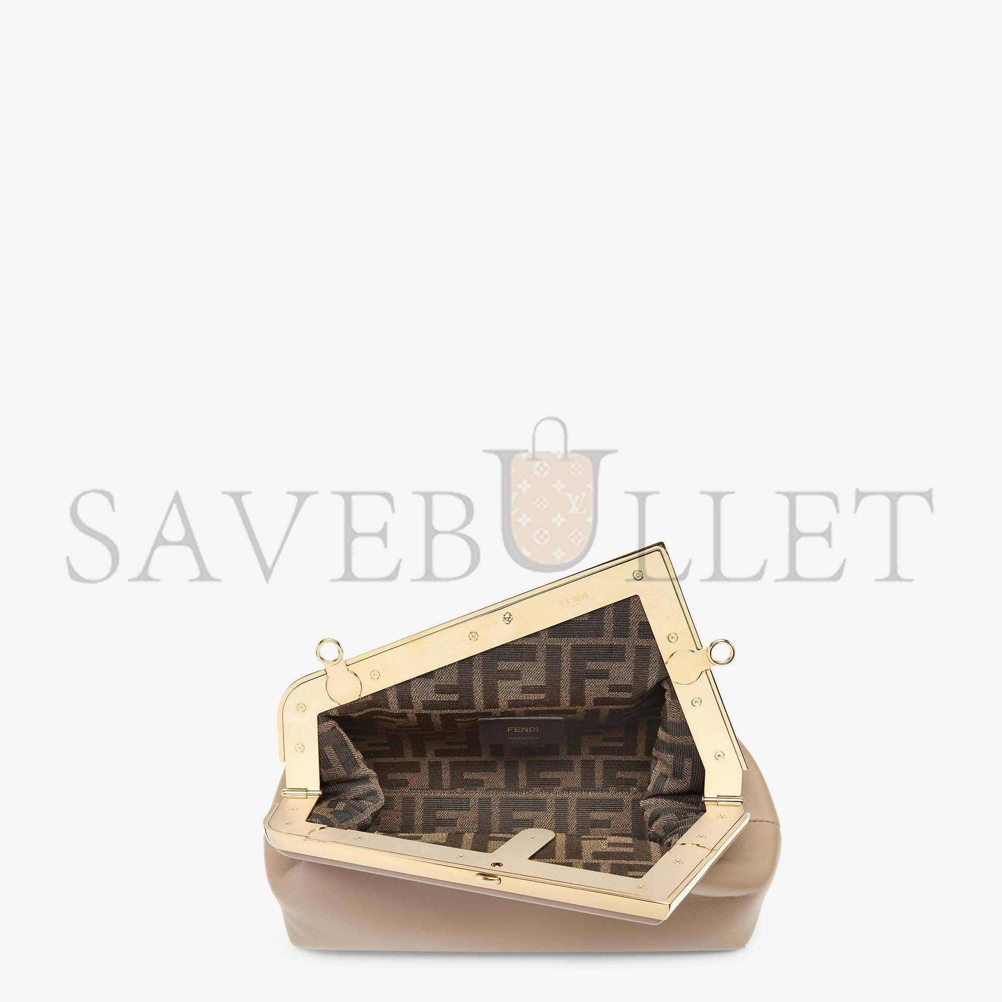 F**di first small - dove gray leather bag 8bp129abvef0e65 (26*18*9.5cm)